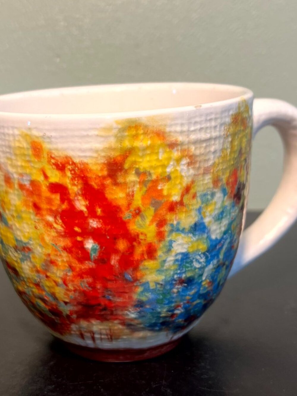 Pier 1 Imports Impressionist Fall Trees Ironstone Oversized Mug 20oz Multicolor
